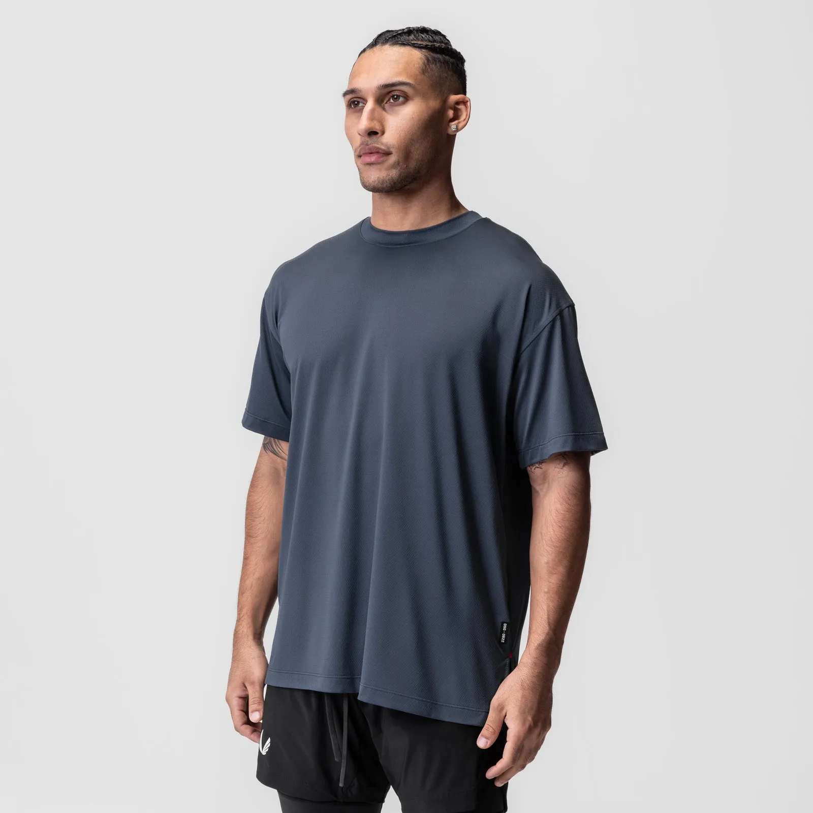 0822. AeroSilver® Oversized Tee - Navy