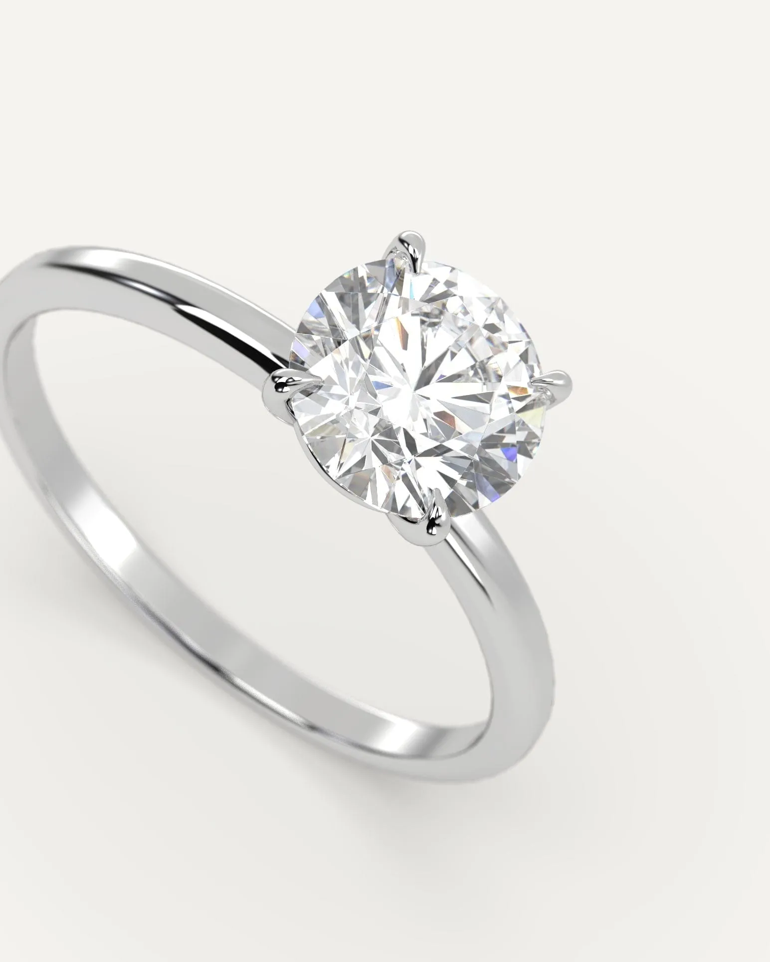 1 carat Round Cut Diamond Ring