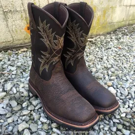 Ariat Men’s Workhog Wide Sq Toe Bruin Brown  Work Boots 10017436