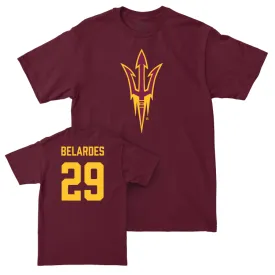 Arizona State Baseball Maroon Legacy Tee - Alec Belardes