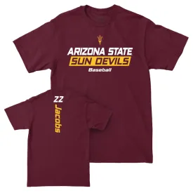 Arizona State Baseball Maroon Rush Tee - Ben Jacobs