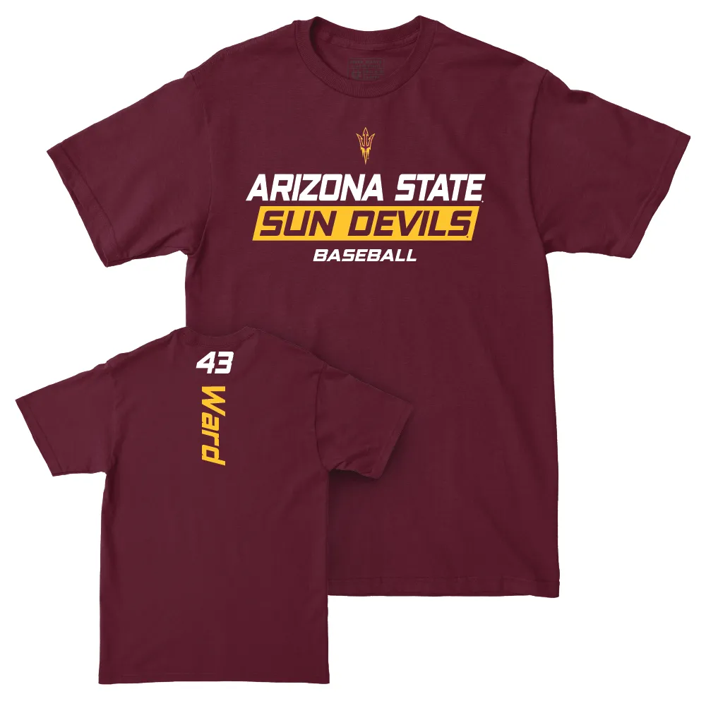 Arizona State Baseball Maroon Rush Tee - Lawson Ward