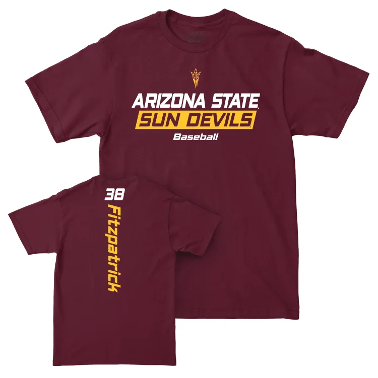 Arizona State Baseball Maroon Rush Tee - Sean Fitzpatrick