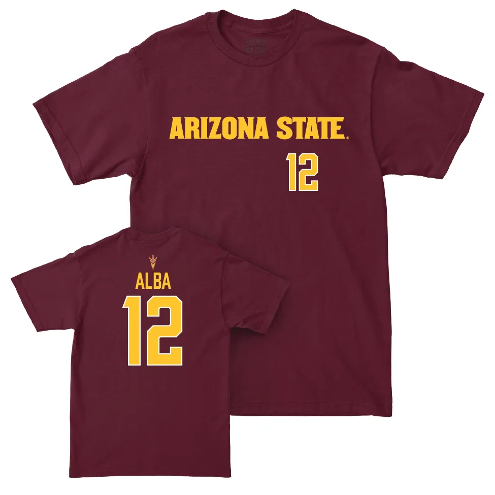 Arizona State Baseball Maroon Sideline Tee - Jaden Alba