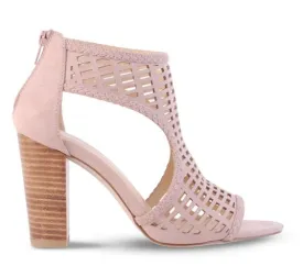 COMO BLOCK HEEL LAZER CUT