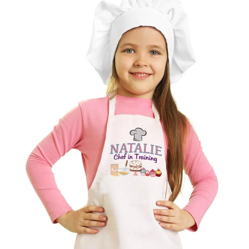 Custom Chef in Training Girls Apron