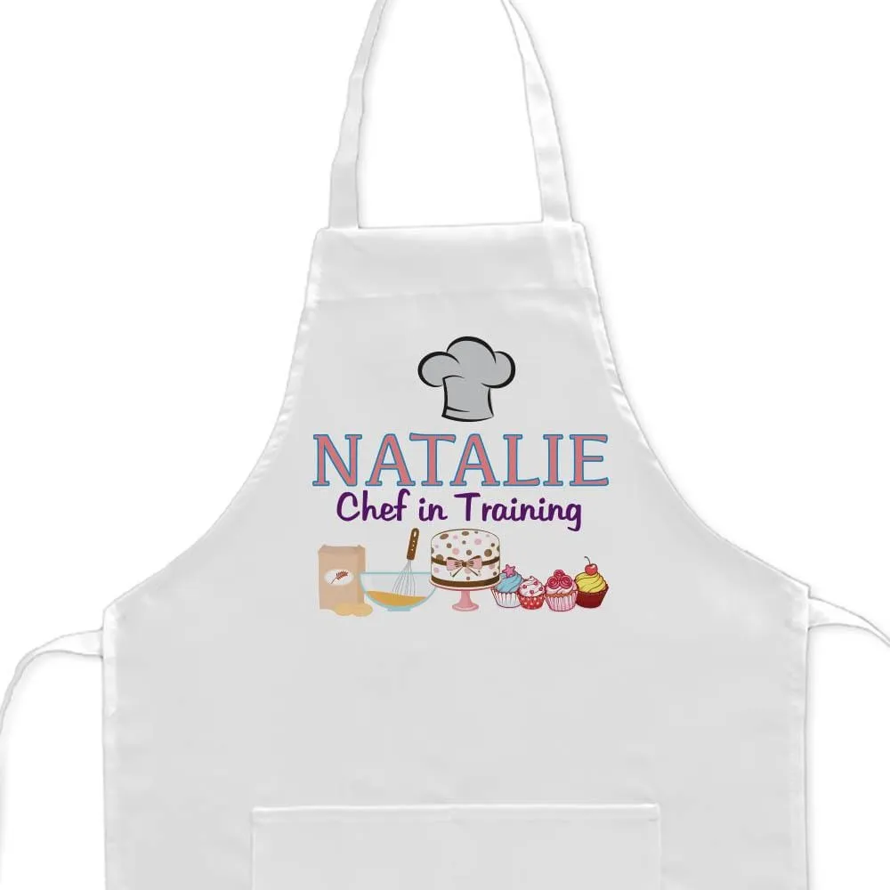 Custom Chef in Training Girls Apron