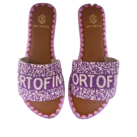 DE SIENA PORTOFINO BEADS PURPLE FLATS