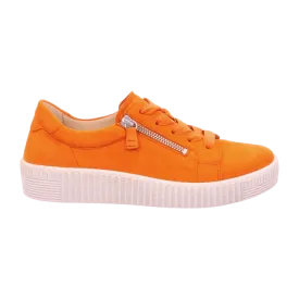 GABOR 43.334.13 NUBUK ORANGE TRAINERS