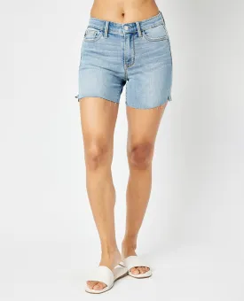 Judy Blue Mid Rise Cut Off Shorts