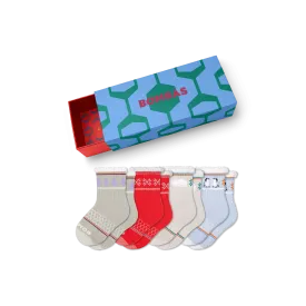 Junior Holiday Calf Sock 4-Pack Gift Box