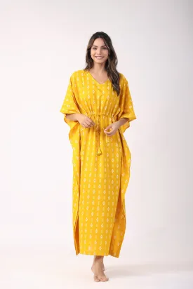 Lemon Zest Cotton Kaftan