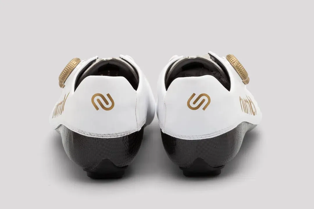 NIMBL Road Cycling Shoes Ultimate - White/Gold