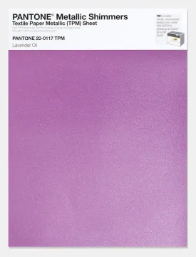 Pantone Metallic Shimmers Textile Paper Metallic Sheet 20-0117 Lavender Oil