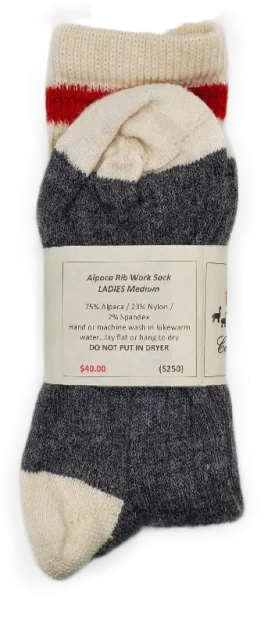 S250 Alpaca Rib Traditional Sock Ladies Medium