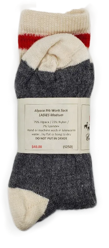 S250 Alpaca Rib Traditional Sock Ladies Medium