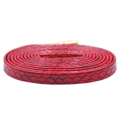 Snakeskin Red Leather Laces  - Gold Aglet