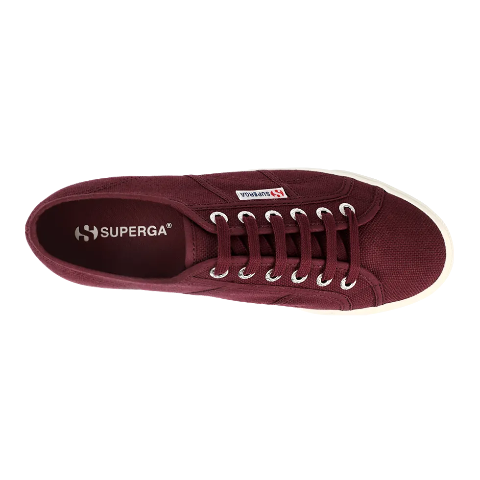 Superga 2790 Flatform Red Bordeaux Full Avorio