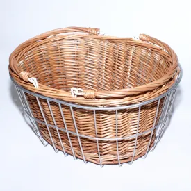 Wicker and Wire Front Basket Set